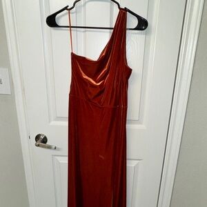 Kira Dress - Velvet Burnt Orange